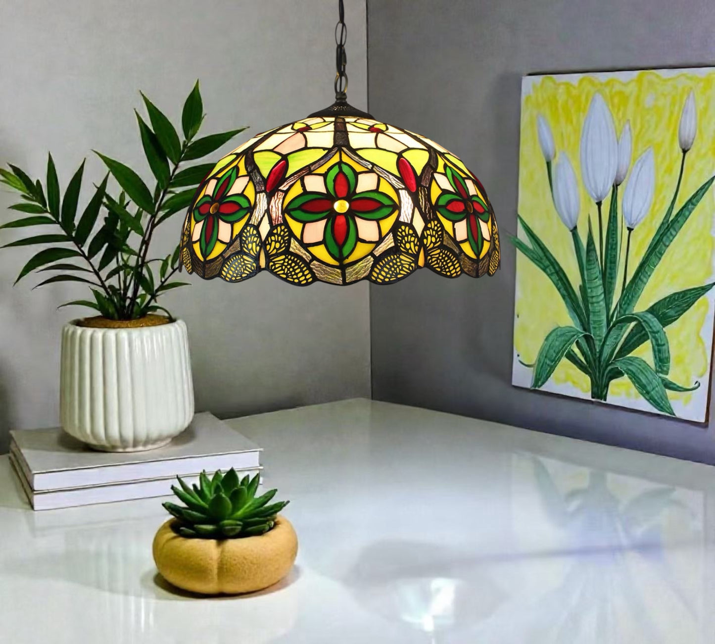 CDH 16" Tiffany Pendant Lamp 40cm shade (11008X)