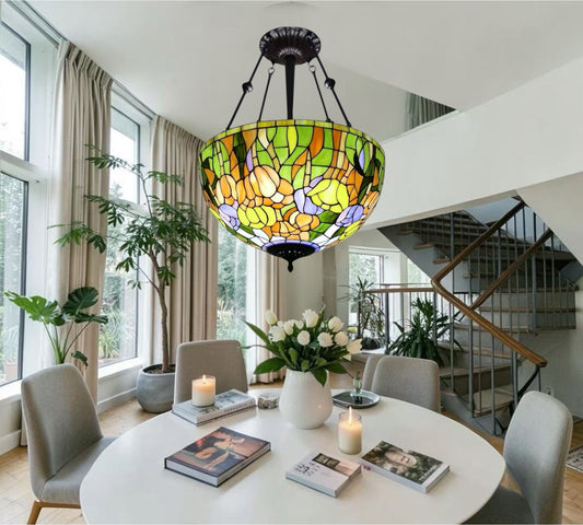 CDH 18" Tiffany Pendant Lamp 46cm shade (19050XCR)