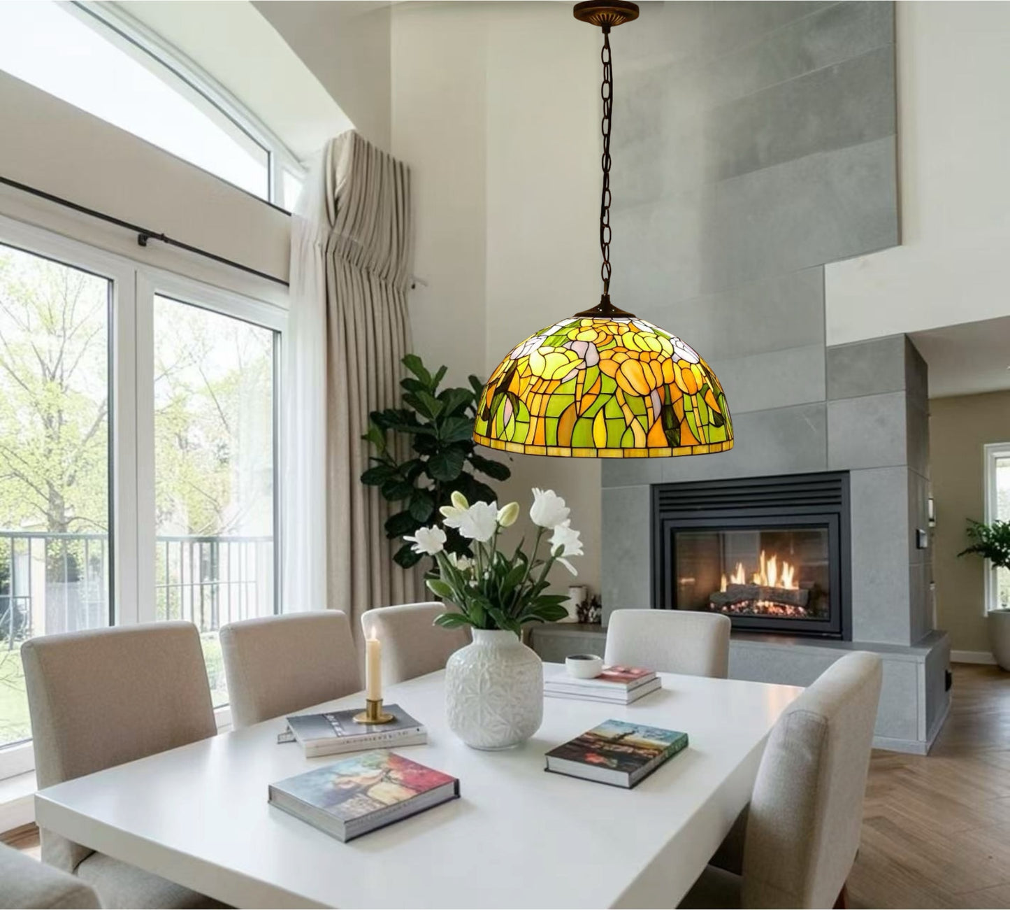 CDH 18" Tiffany Pendant Lamp 46cm shade (19050XC)