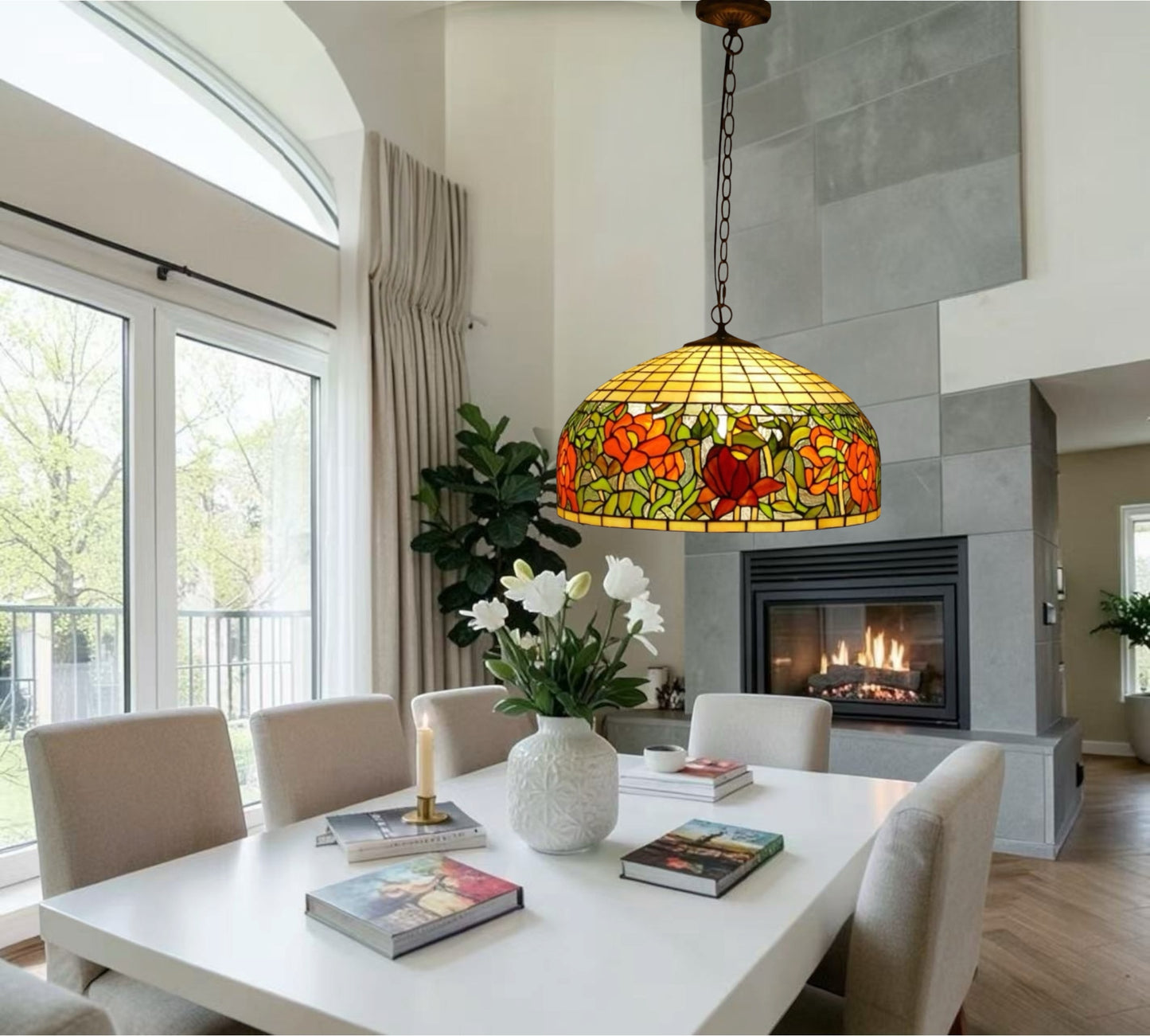 CDH 20" Tiffany Pendant Lamp 50cm shade (19048CX)