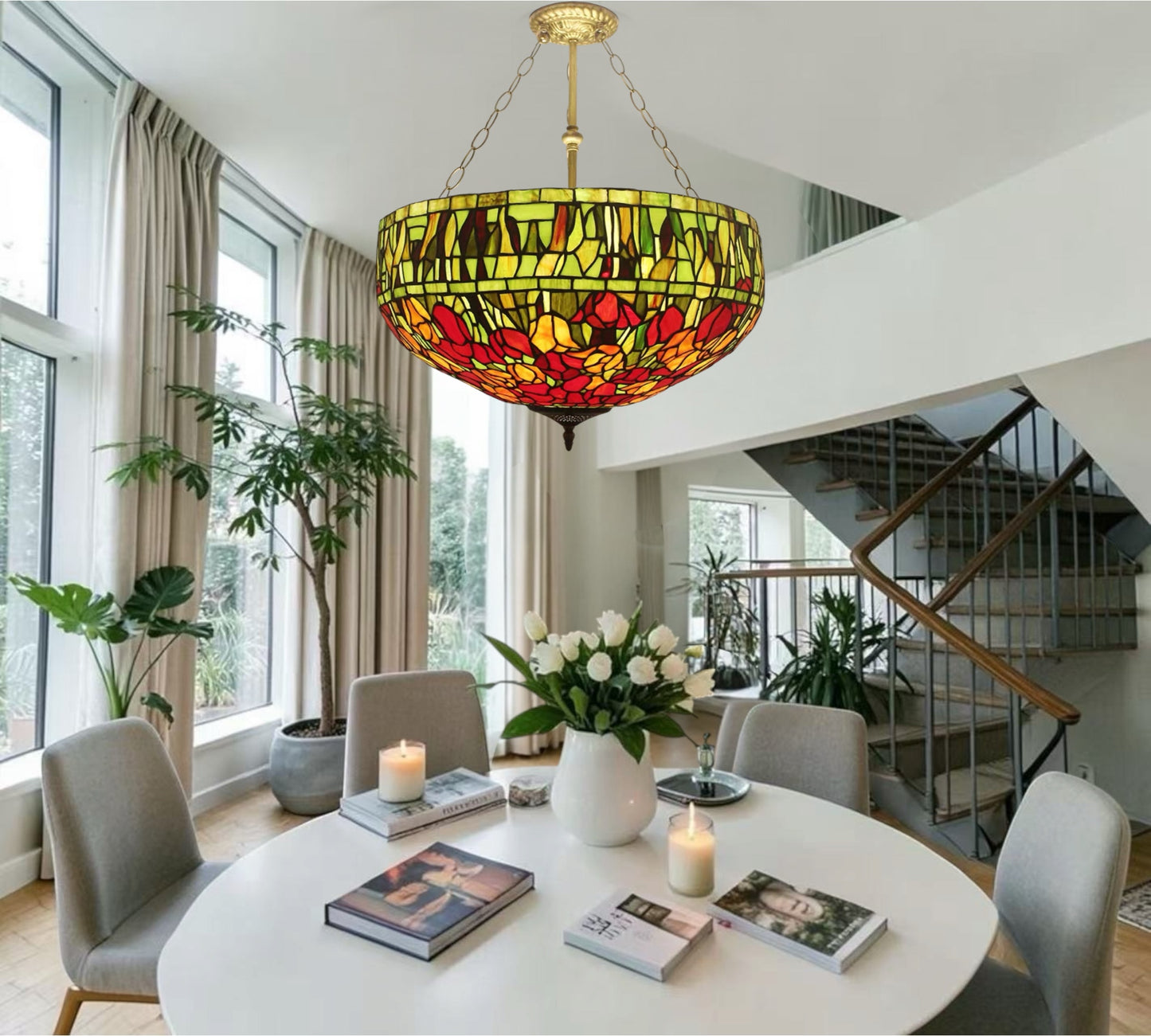 CDH 20” XLARGE Tiffany Upright Lamp with 50cm shade (19049CXR)