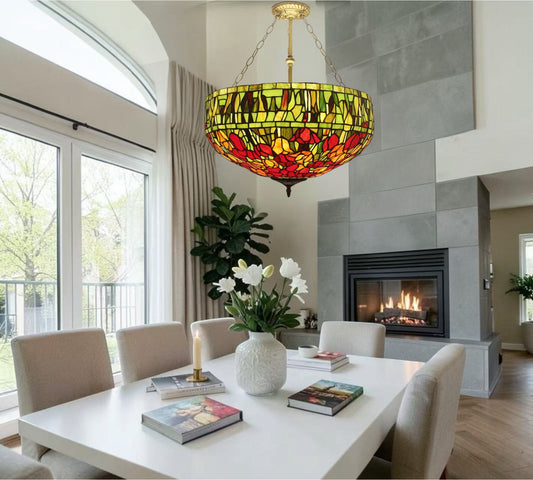 CDH 20” XLARGE Tiffany Upright Lamp with 50cm shade (19049CXR)