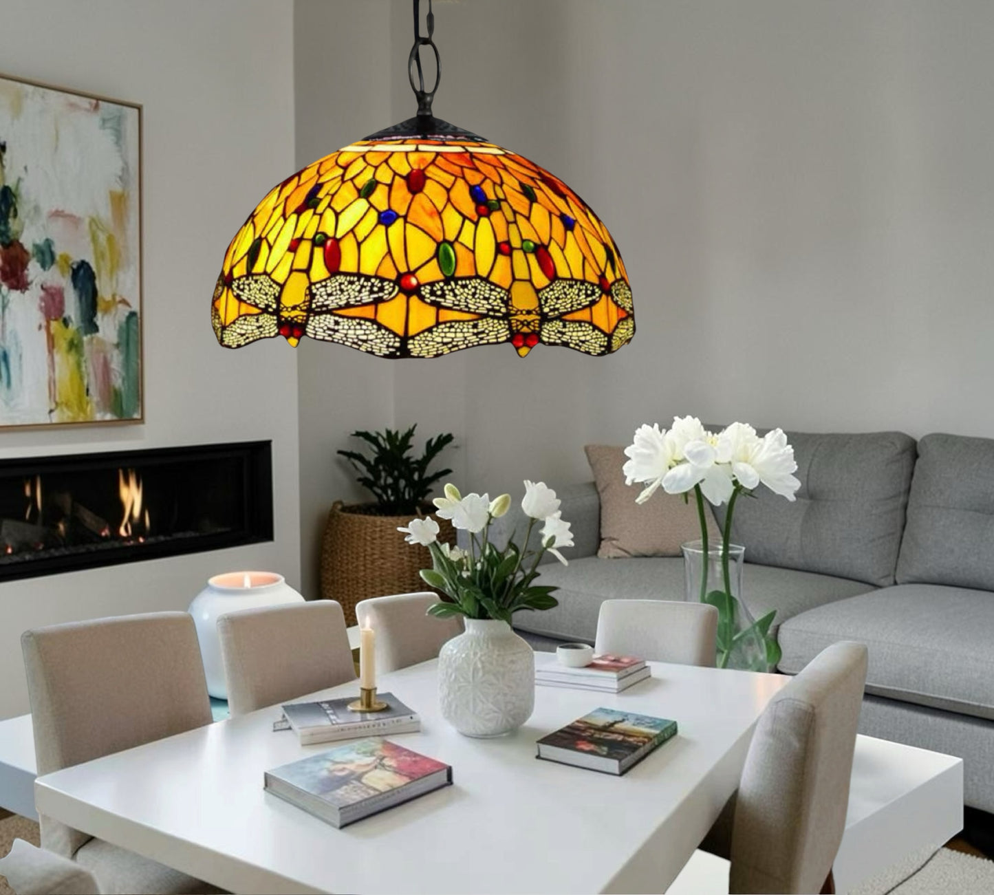 CDH 16" Tiffany Pendant Lamp 40cm shade (16035C)