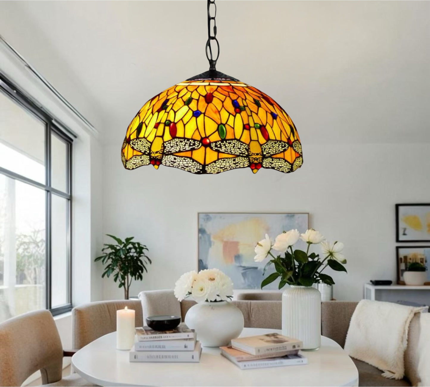 CDH 16" Tiffany Pendant Lamp 40cm shade (16035C)