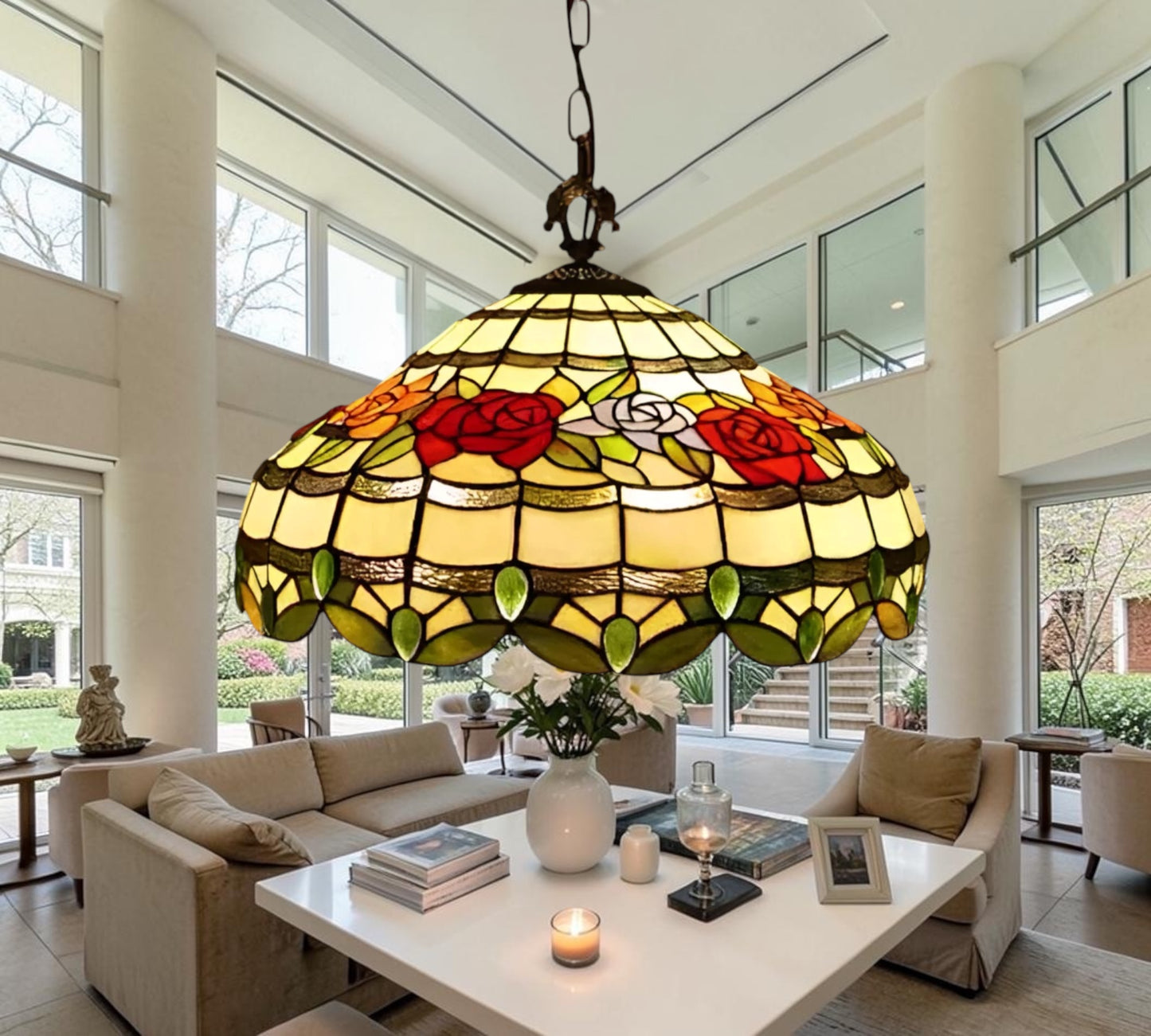 CDH 18" Tiffany Pendant Lamp 46cm shade (19012C)