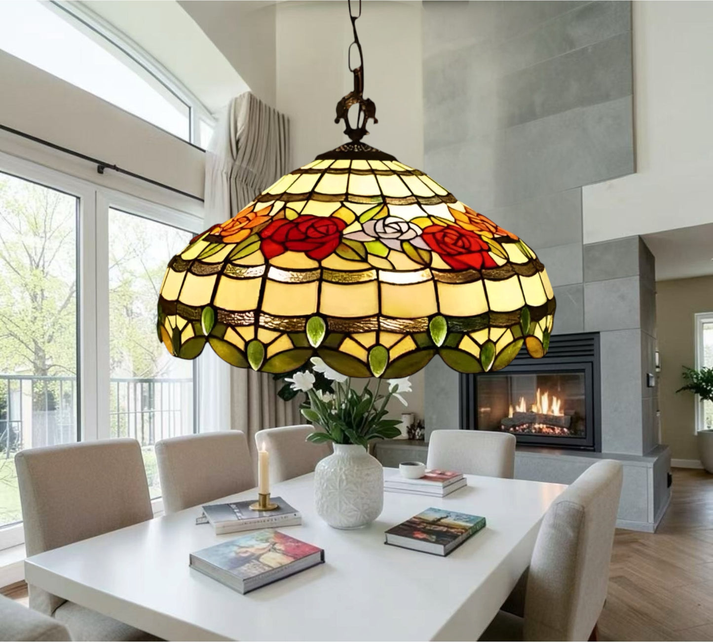 CDH 18" Tiffany Pendant Lamp 46cm shade (19012C)