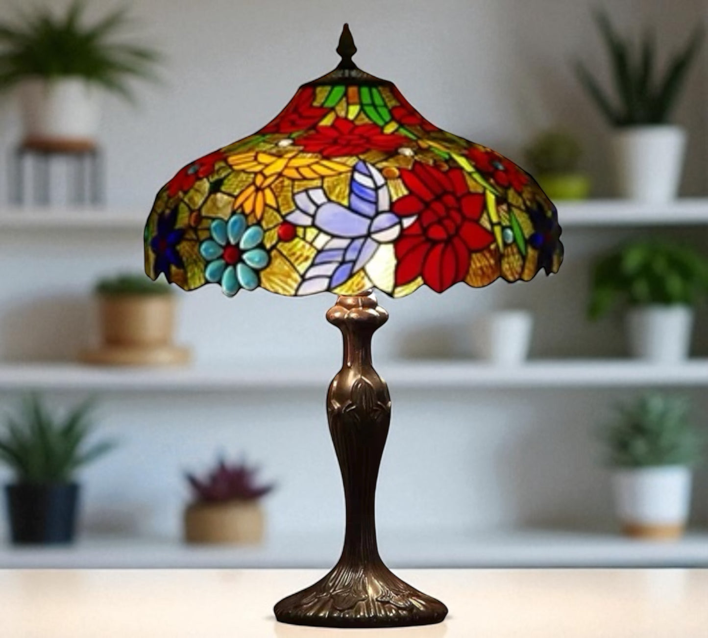 CDH 16" Tiffany Table Lamp 40cm Shade (15061)