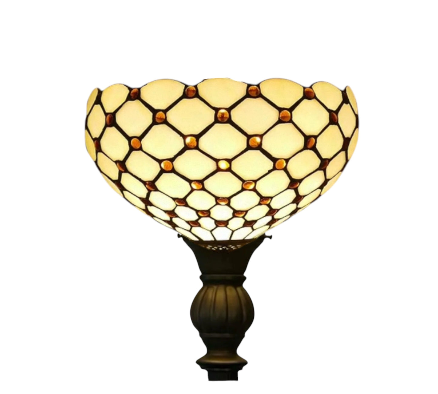 CDH Tiffany Torchiere Floor Lamp (12021H) 12" 30CM Shade
