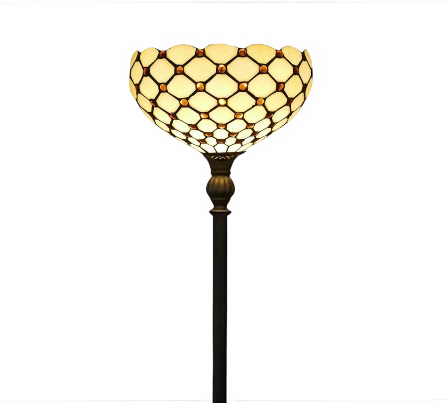 CDH Tiffany Torchiere Floor Lamp (12021H) 12" 30CM Shade