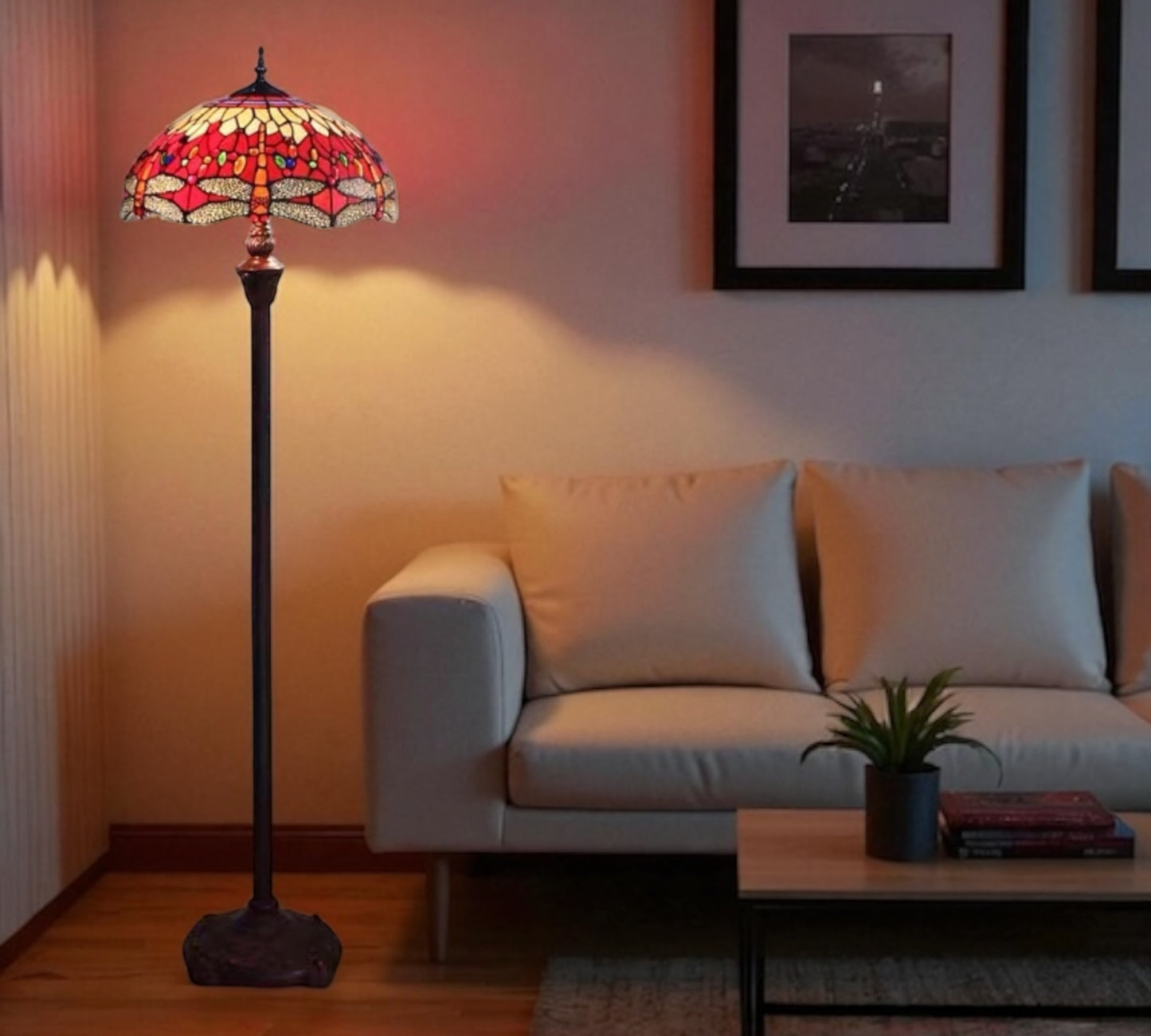 CDH Tiffany Floor Lamp (23001) 16" 40CM Shade