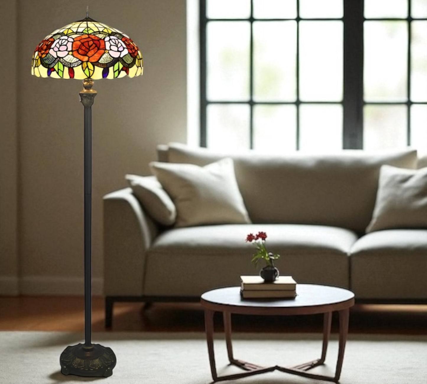 CDH Tiffany Floor Lamp (16081)  16" 40CM Shade