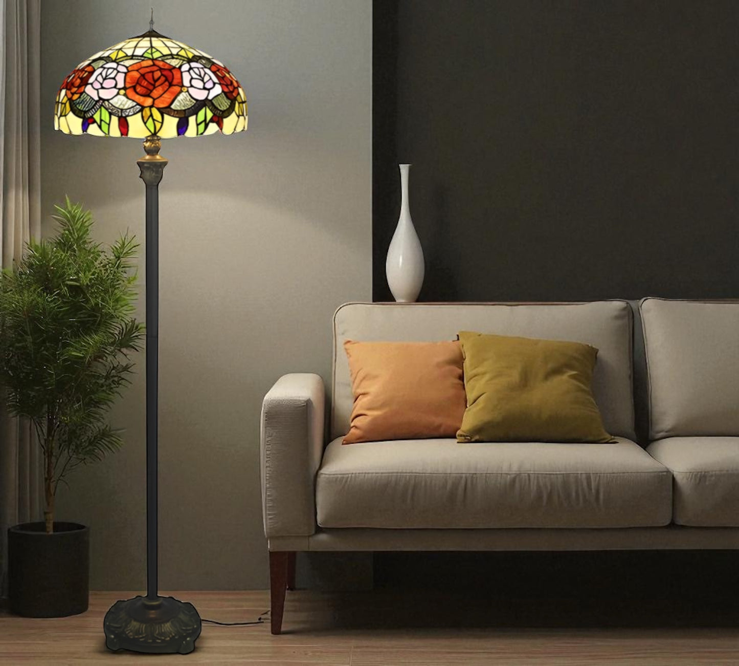 CDH Tiffany Floor Lamp (16081)  16" 40CM Shade