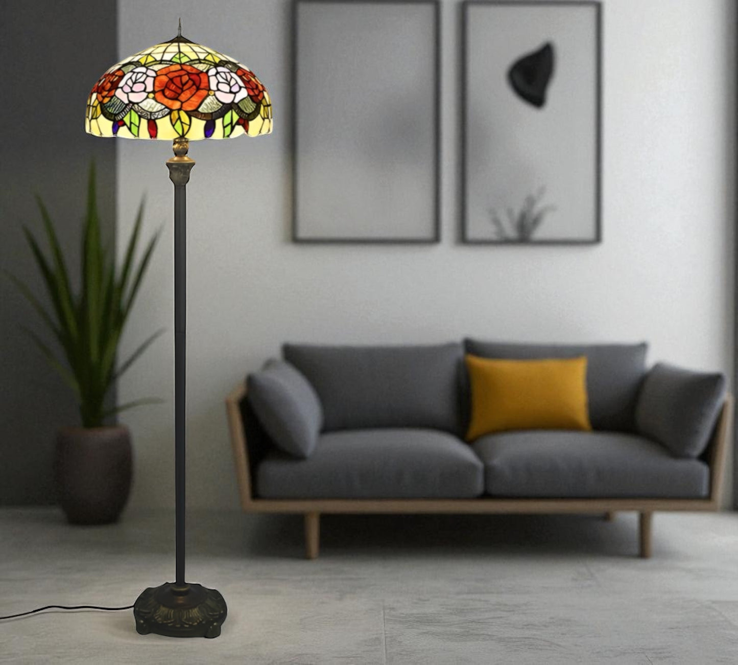 CDH Tiffany Floor Lamp (16081)  16" 40CM Shade