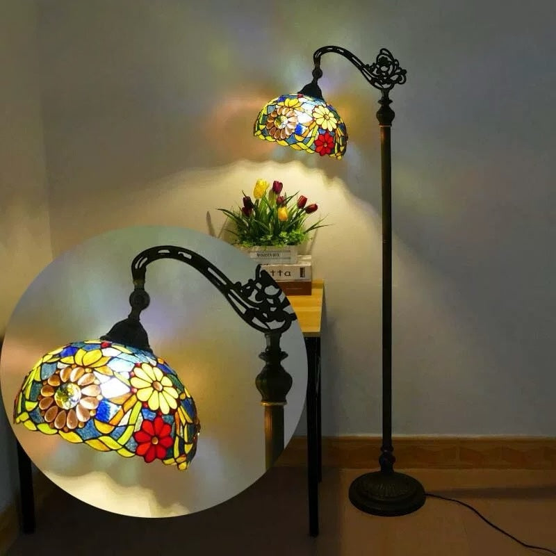 CDH Tiffany Bridge Arm Style Floor Lamp (12096F) 12" 30CM Shade