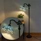 CDH Tiffany Bridge Arm Style Floor Lamp (12035BSF) 12" 30CM Shade