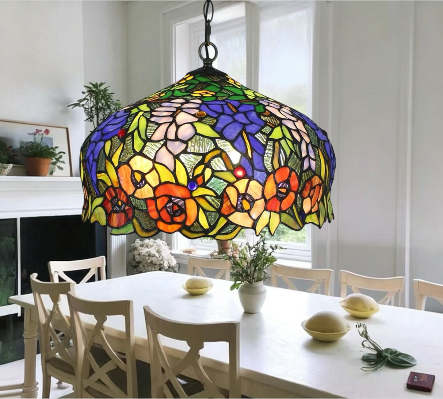 CDH 18" XLARGE Tiffany Pendant Lamp 46cm shade (16054C)