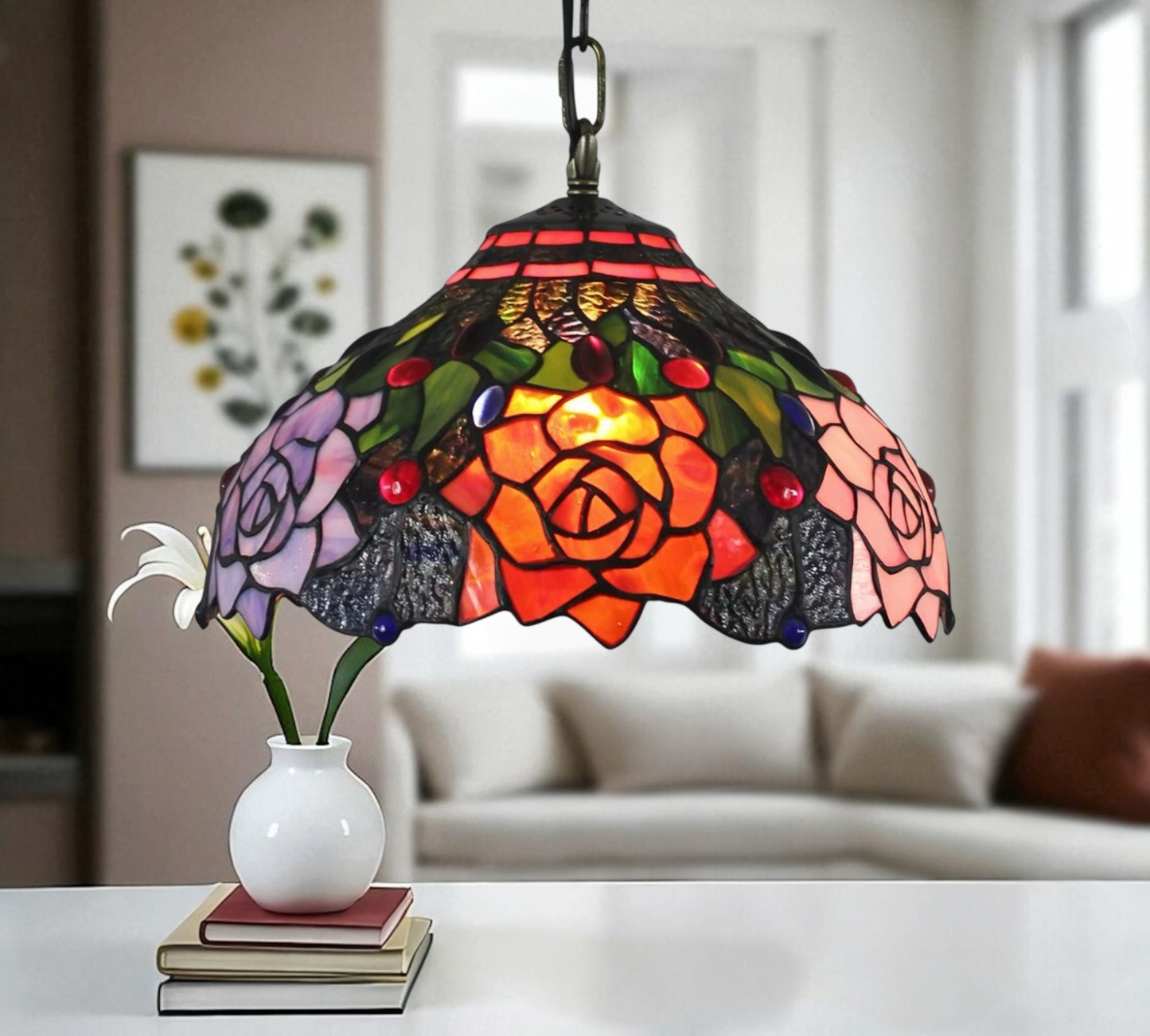 CDH 12" Tiffany Pendant Lamp 30cm shade (12063C)