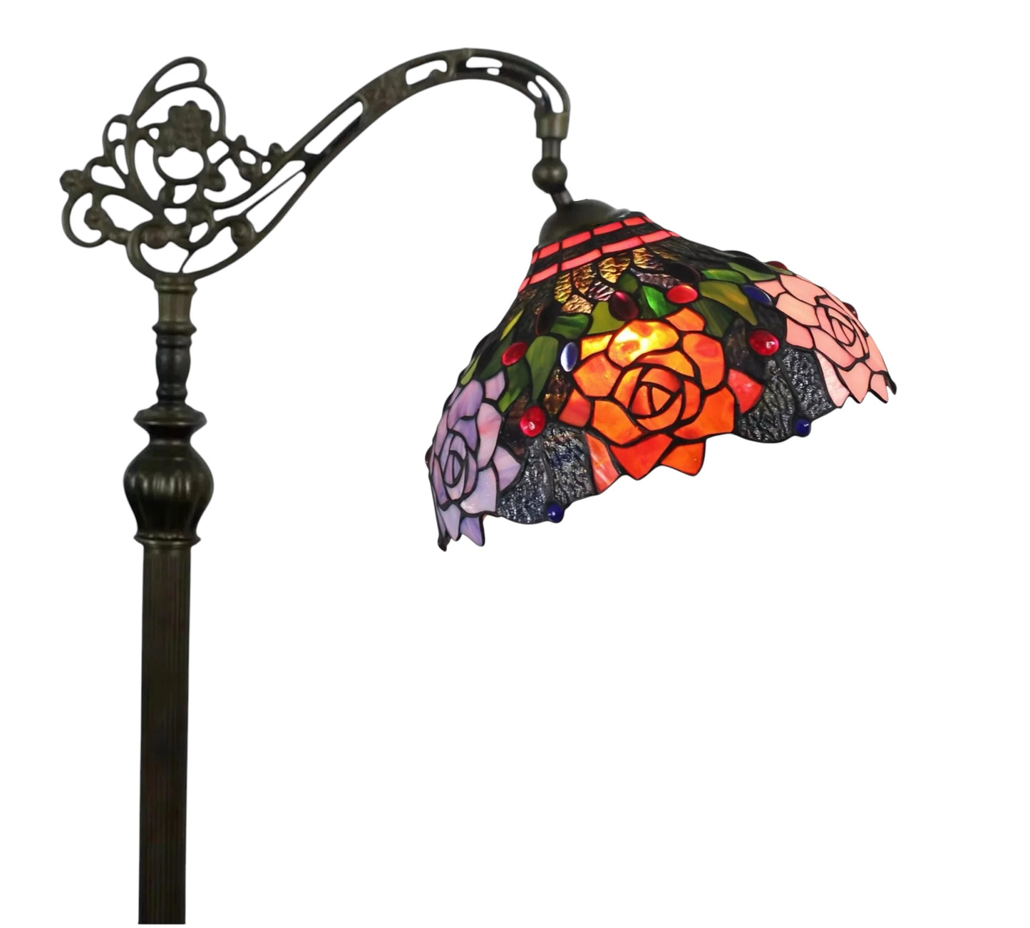 CDH Tiffany Bridge Arm Style Floor Lamp (12063F) 12" 30CM Shade