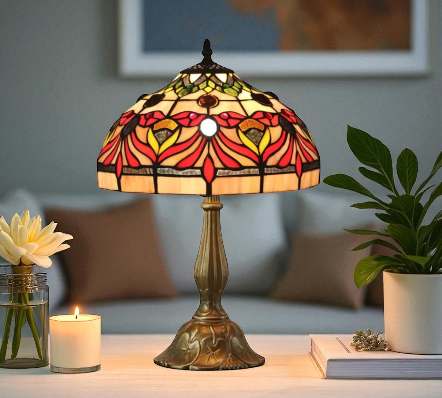 CDH 12" Tiffany Table Lamp (12093)