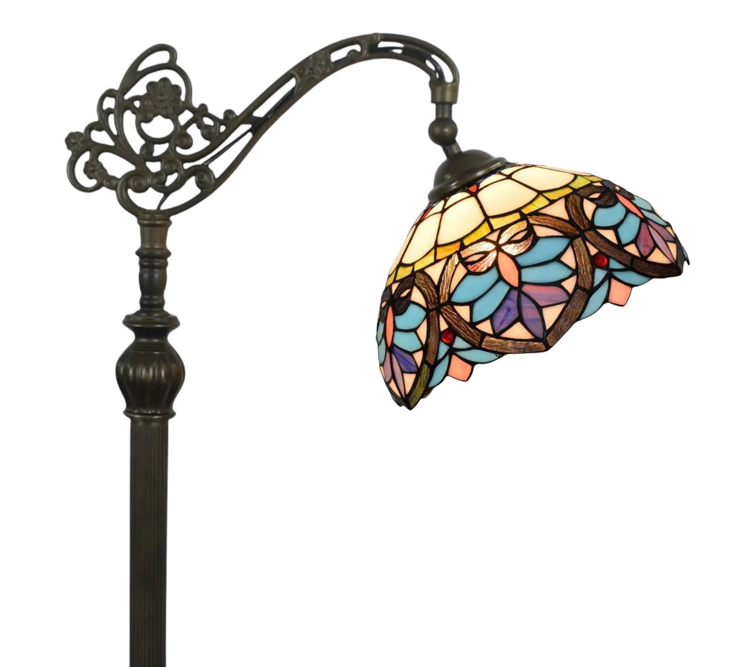 CDH Tiffany Bridge Arm Style Floor Lamp (12045F) 12" 30CM Shade