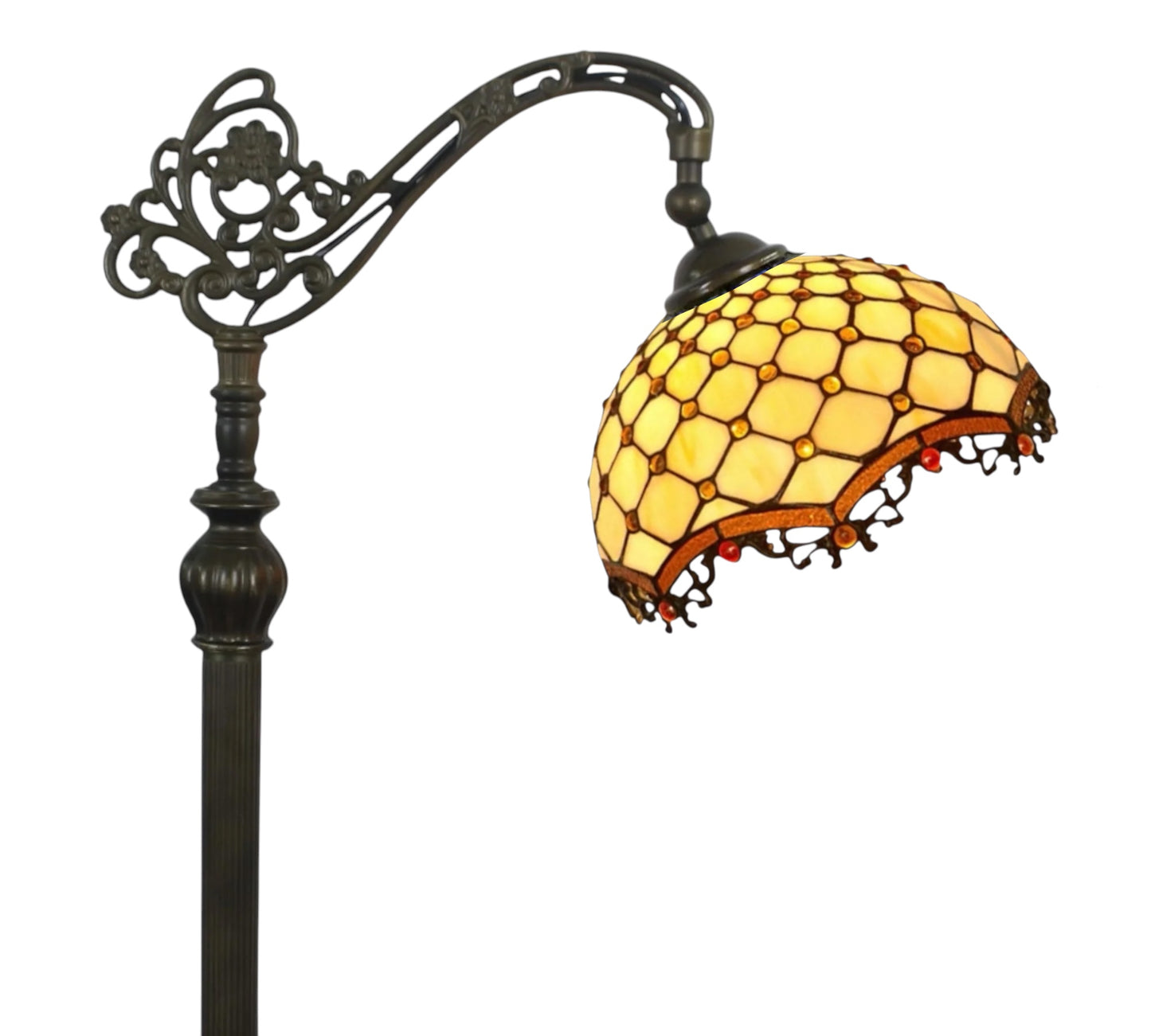 CDH Tiffany Bridge Arm Style Floor Lamp (12010F) 12" 30CM Shade
