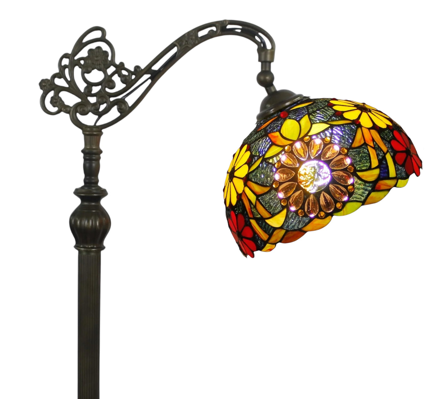 CDH Tiffany Bridge Arm Style Floor Lamp (12096F) 12" 30CM Shade