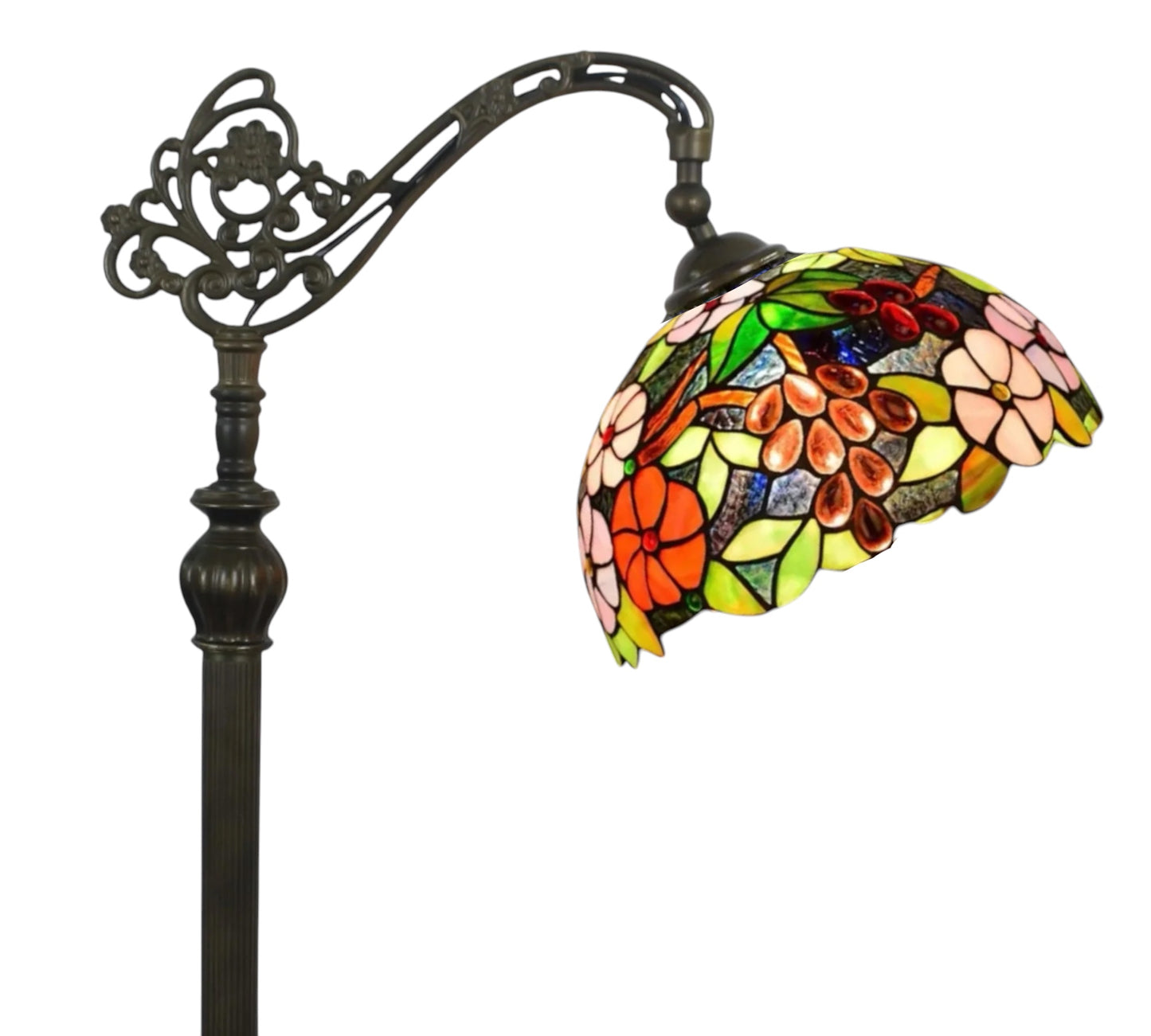 CDH Tiffany Bridge Arm Style Floor Lamp (12083F) 12" 30CM Shade