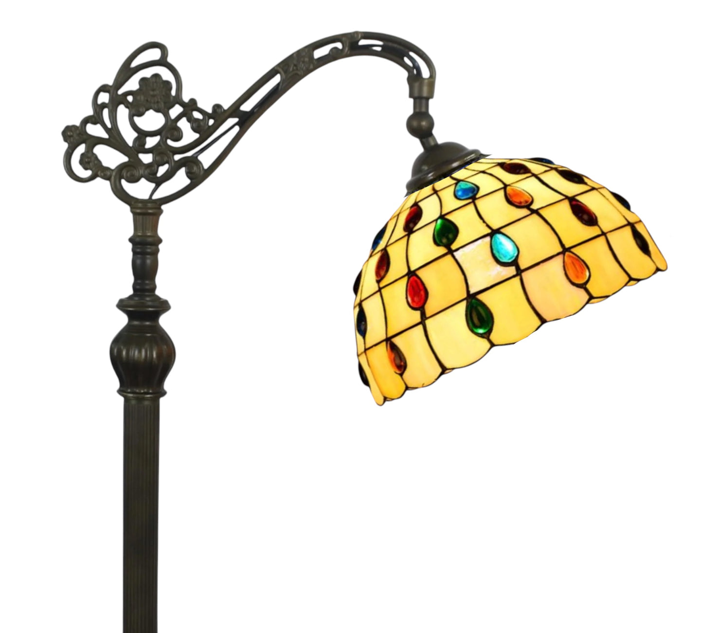 CDH Tiffany Bridge Arm Style Floor Lamp (12103F) 12" 30CM Shade