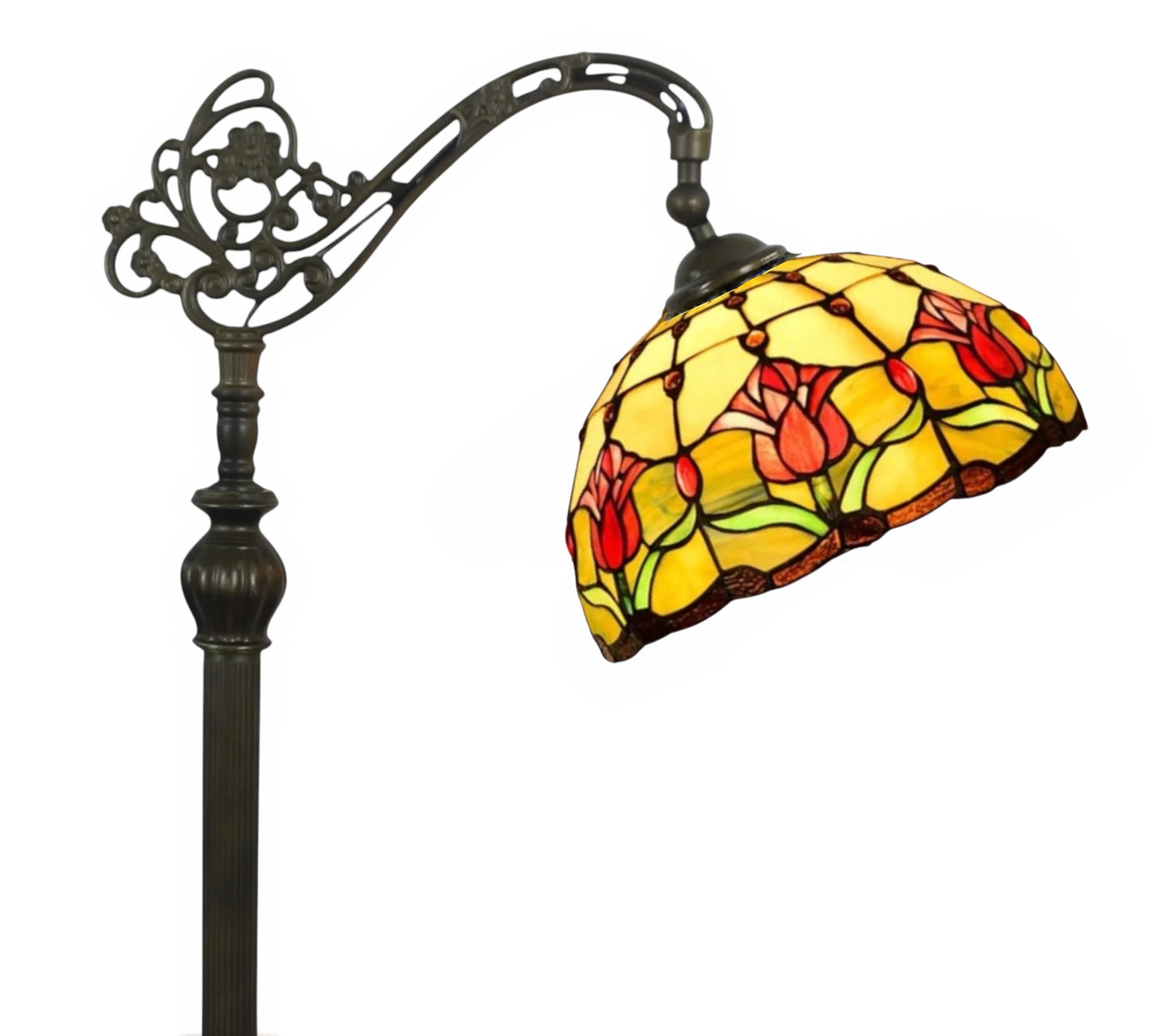 CDH Tiffany Bridge Arm Style Floor Lamp (12009F) 12" 30CM Shade