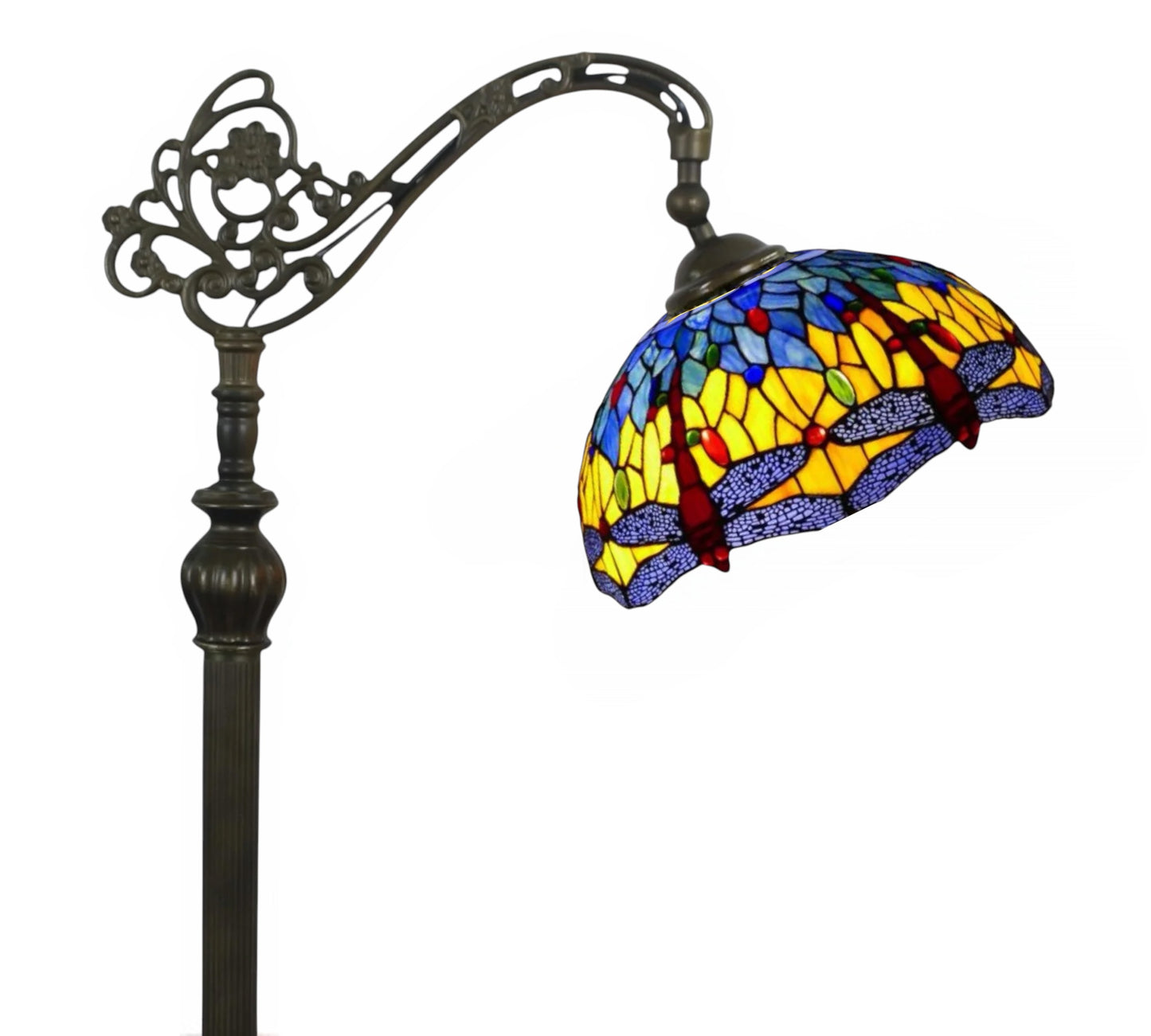 CDH Tiffany Bridge Arm Style Floor Lamp (15037SF) 12" 30CM Shade