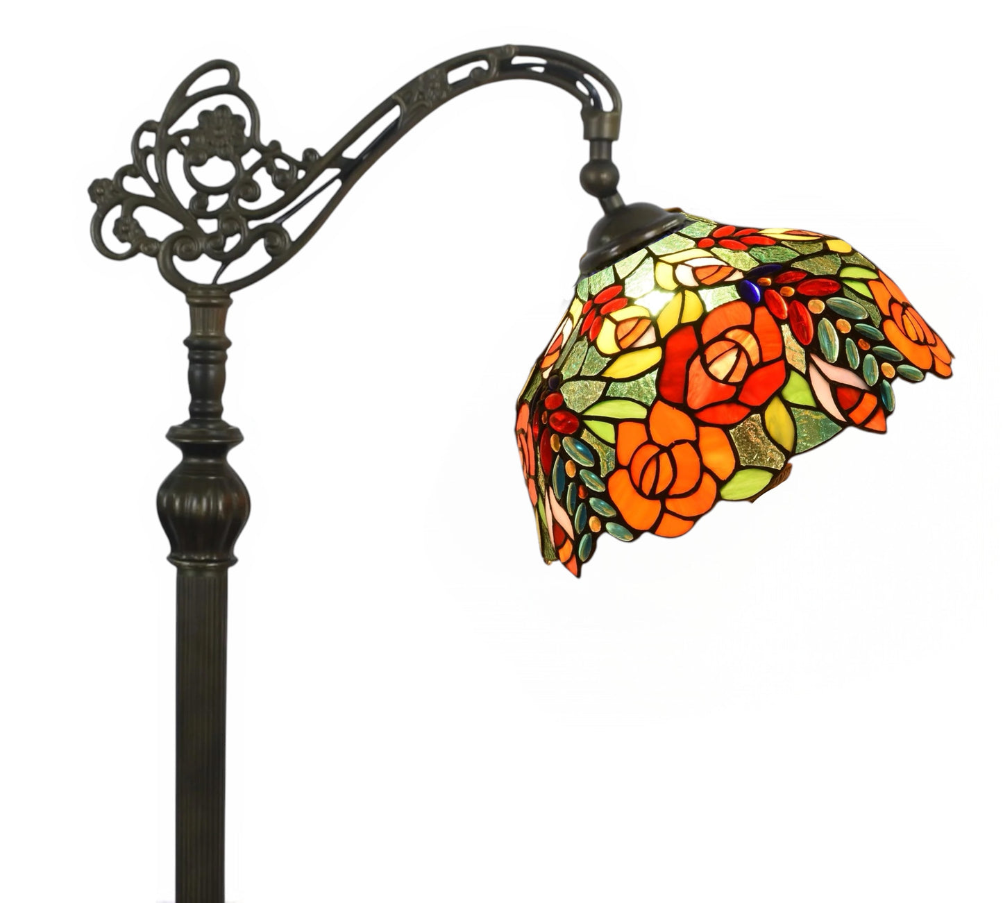 CDH Tiffany Bridge Arm Style Floor Lamp (15012SF) 12" 30CM Shade