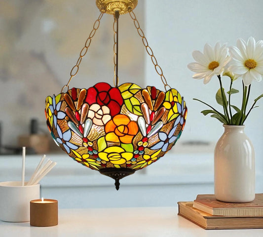 CDH 16" Tiffany Upright Lamp 40cm shade (15016CR)