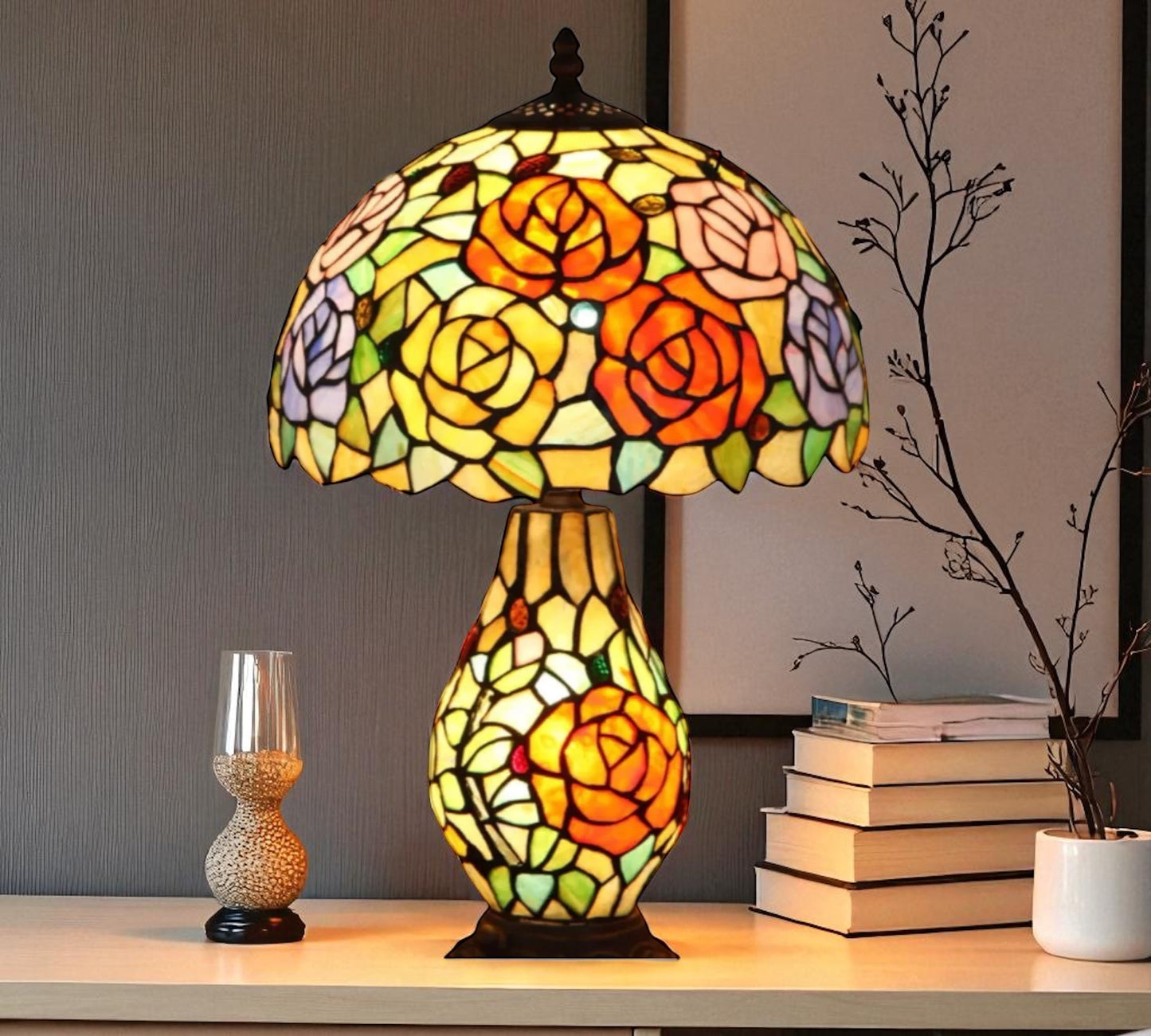 CDH 12" Tiffany Table Lamp (12070A)