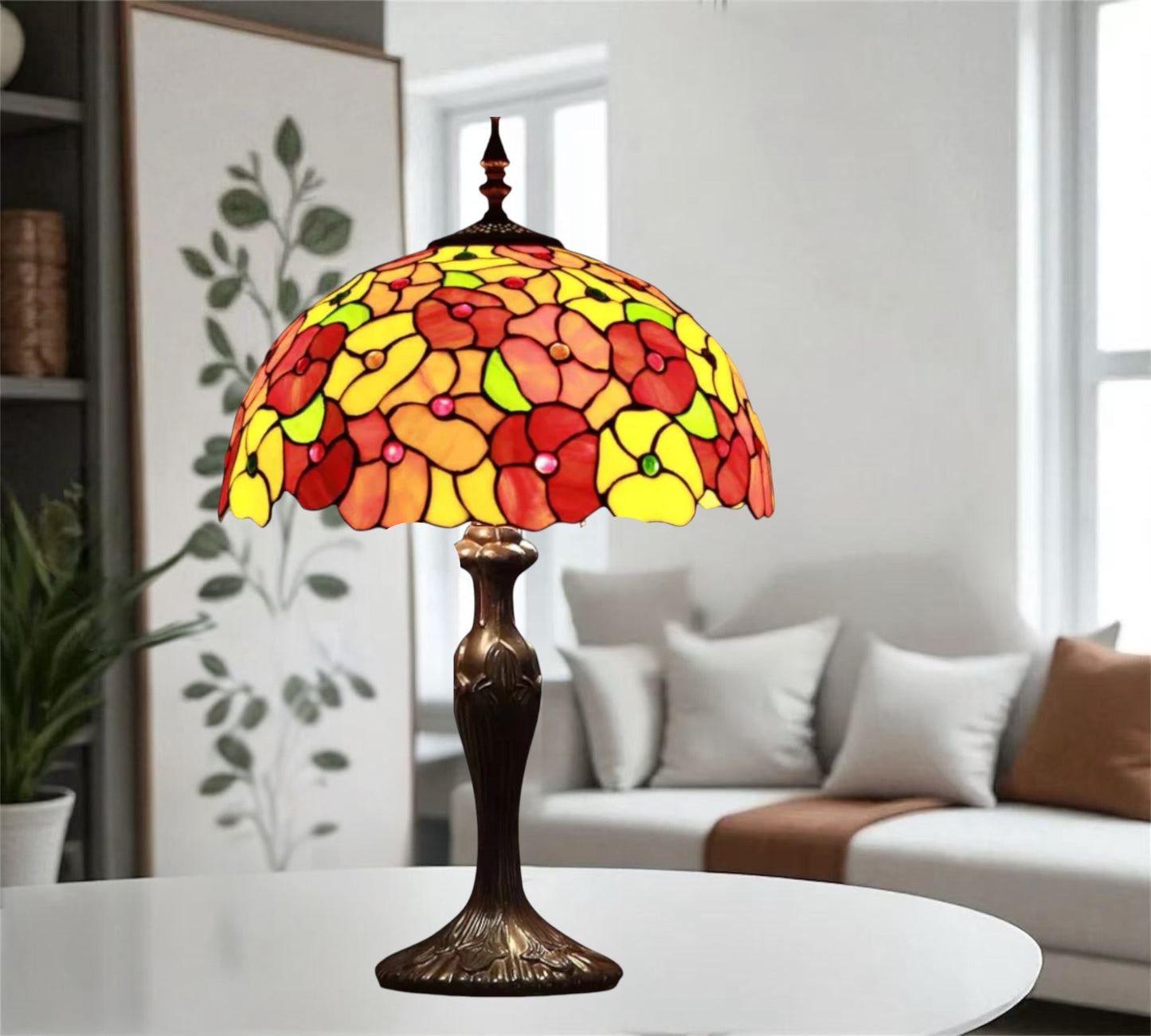 CDH 16" Tiffany Table Lamp 40cm Shade (16005T)