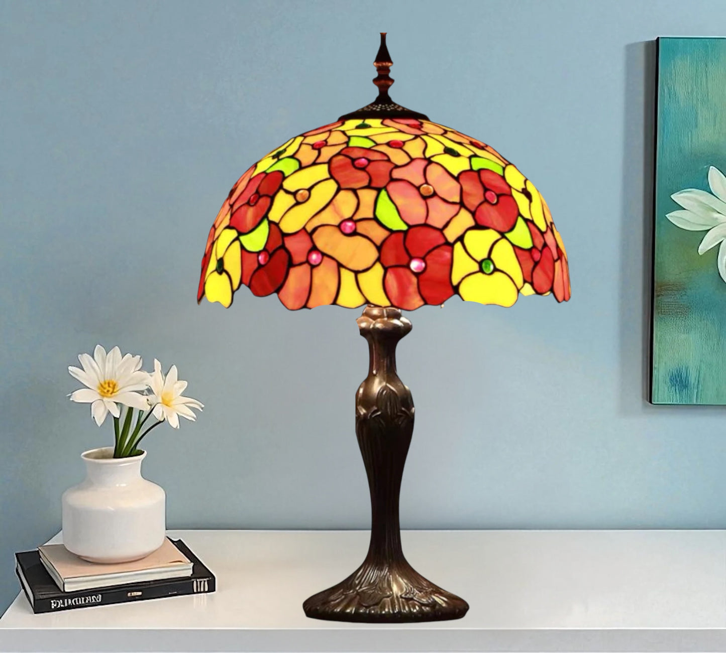 CDH 16" Tiffany Table Lamp 40cm Shade (16005T)