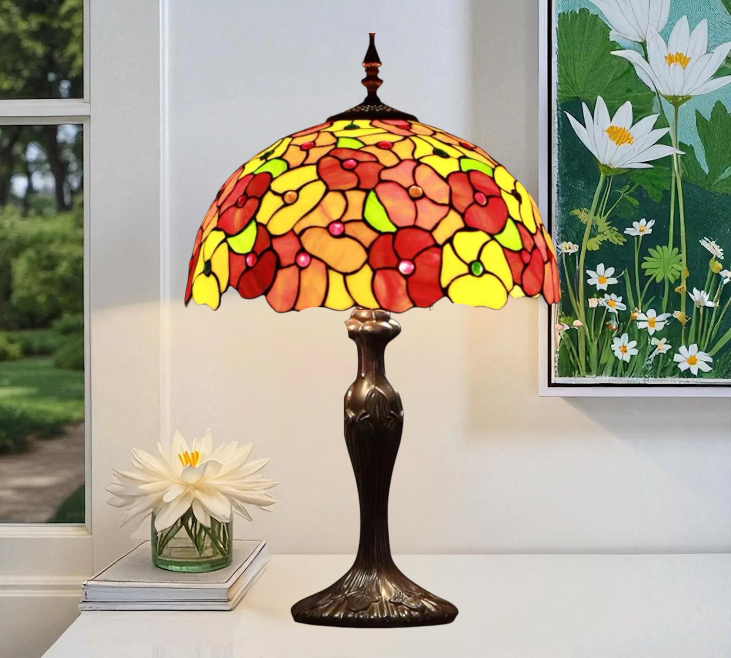 CDH 16" Tiffany Table Lamp 40cm Shade (16005T)