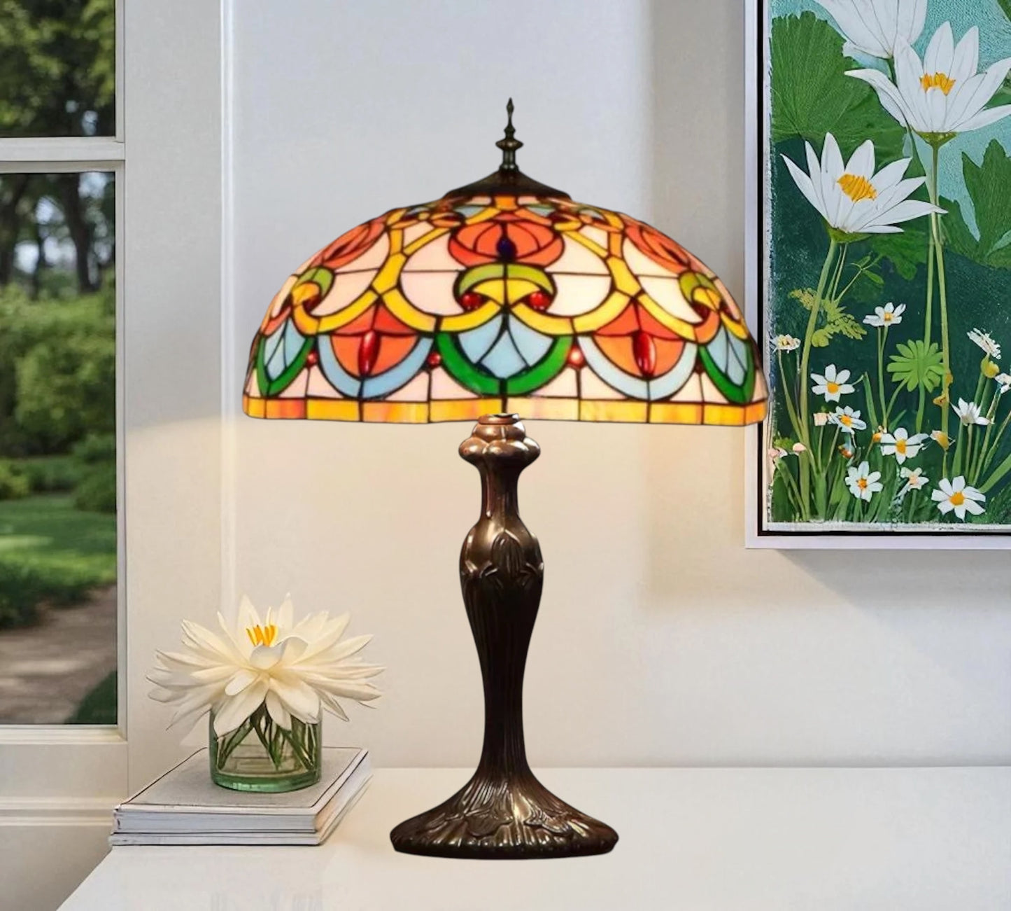 CDH 16" Tiffany Table Lamp 40cm Shade (16014T)