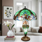 CDH 16" LARGE Tiffany Mother-Daughter Vase Lamp 40cm Shade (15043B)