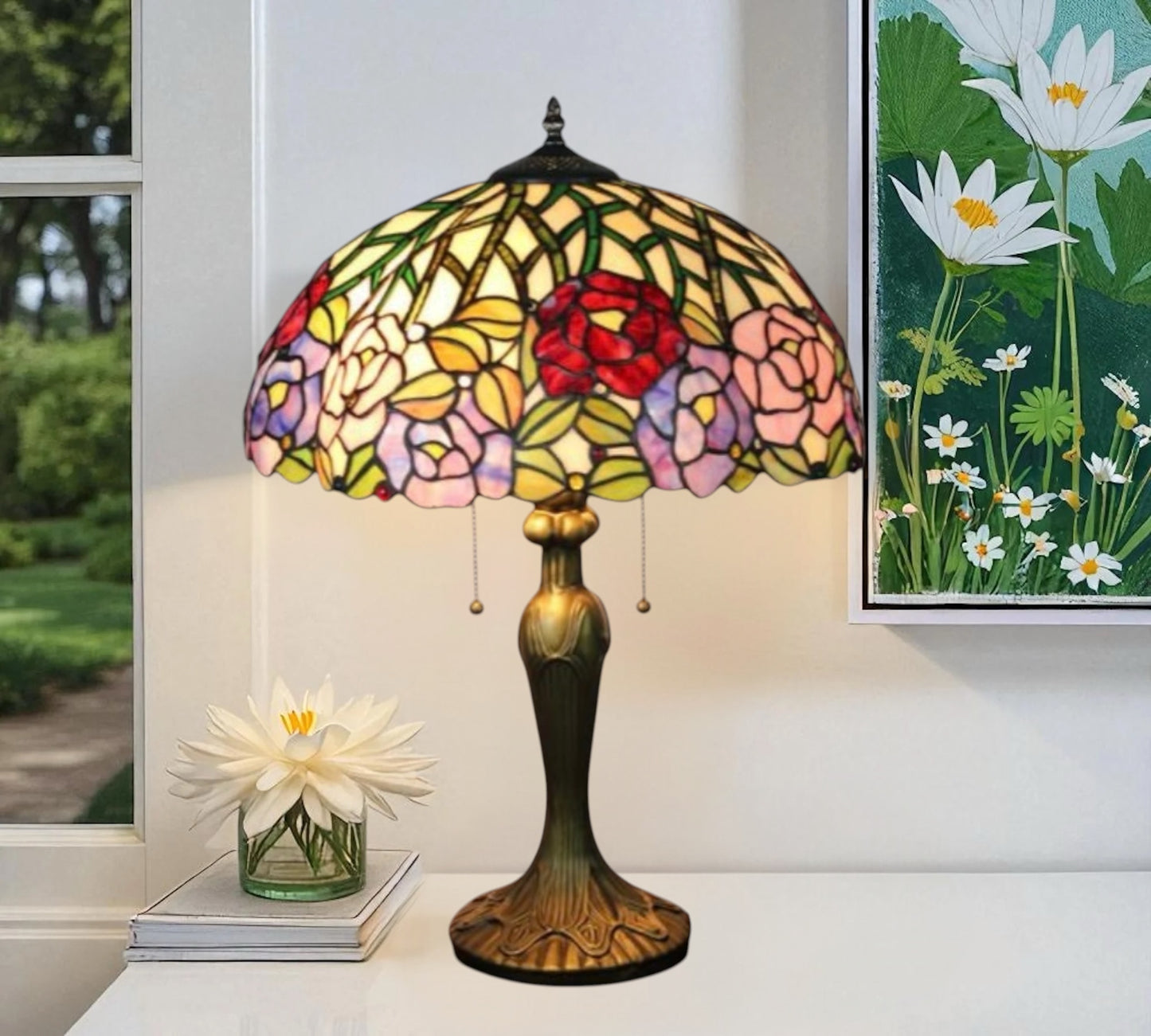 CDH 16" Tiffany Table Lamp 40cm Shade (15054)