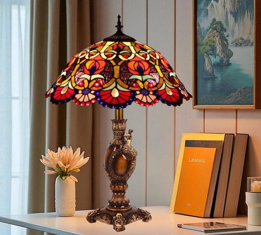 CDH 16" Tiffany Table Lamp 40cm Shade (15025)