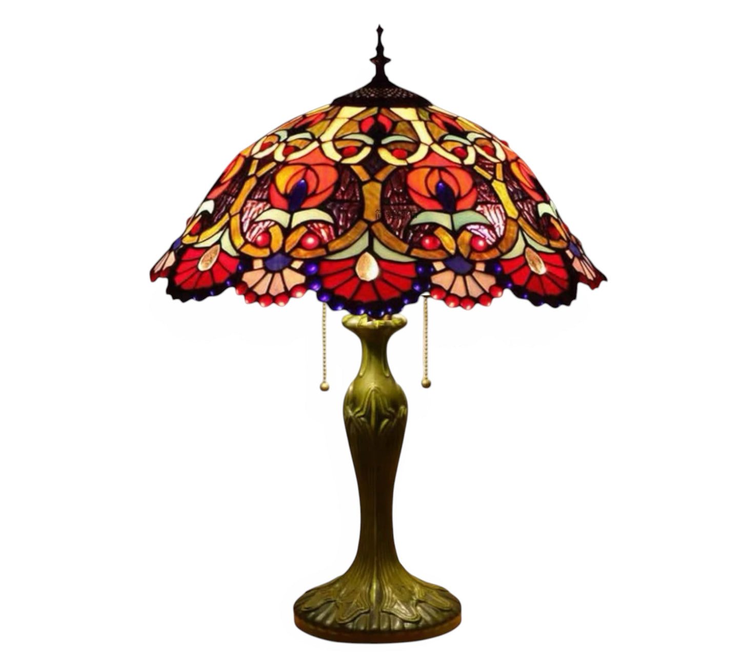 CDH 16" Tiffany Table Lamp 40cm Shade (15025R)