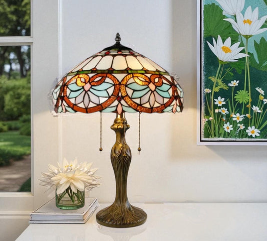 CDH 16" Tiffany Table Lamp 40cm Shade (15059)