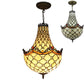 CDH 12" Tiffany Style Inverted Chandelier with 30cm Shade (12010CST)