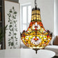 CDH 12" Tiffany Style Inverted Chandelier with 30cm Shade (12011CST)