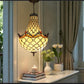 CDH 12" Tiffany Style Inverted Chandelier with 30cm Shade (12010CST)
