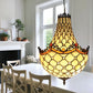 CDH 12" Tiffany Style Inverted Chandelier with 30cm Shade (12010CST)