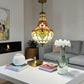 CDH 12" Tiffany Style Inverted Chandelier with 30cm Shade (12025CST)
