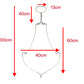 CDH 16" Tiffany Style Inverted Chandelier with 40cm Shade (12010CSTL)