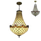 CDH 16" Tiffany Style Inverted Chandelier with 40cm Shade (12010CSTL)