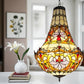 CDH 16" Tiffany Style Inverted Chandelier with 40cm Shade (12011CSTL)